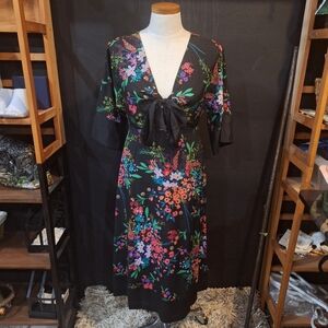 Trina Turk Floral Black Dress Size 4